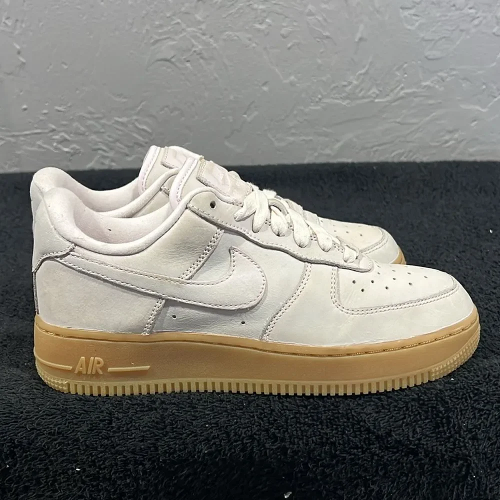 🔥‎ NIKE Air Force 1 Low PRM MF Pearl Pink /Gum Women Sz 7.5 - EXCELLENT